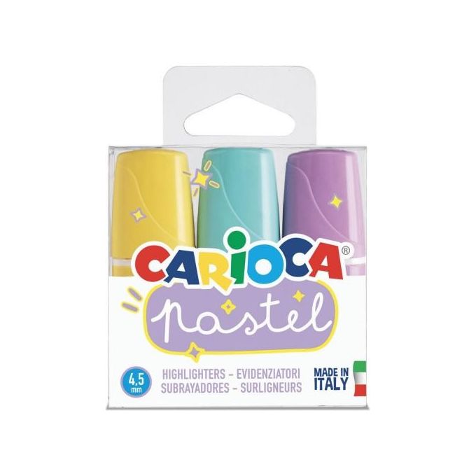 Carioca Confezione 3 Mini Evidenziatore Pastel