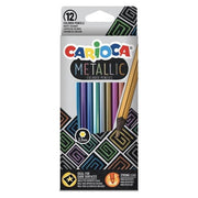 Carioca Confezione 12 Matite Metallic Colori Assortiti