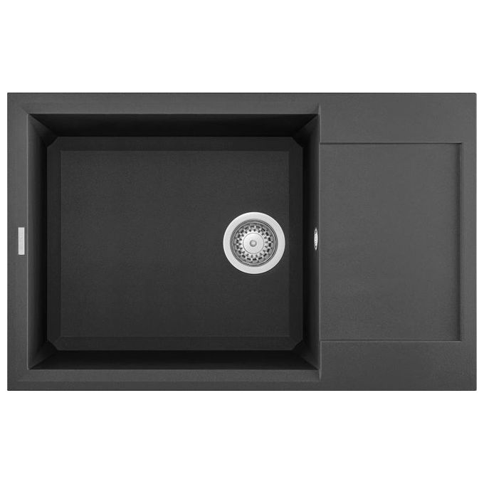 Elleci LMY31070 Easy 310 Lavello Metaltek Ghisa da Incasso Gocciolatoio Reversibile 1 Vasca 78x50cm
