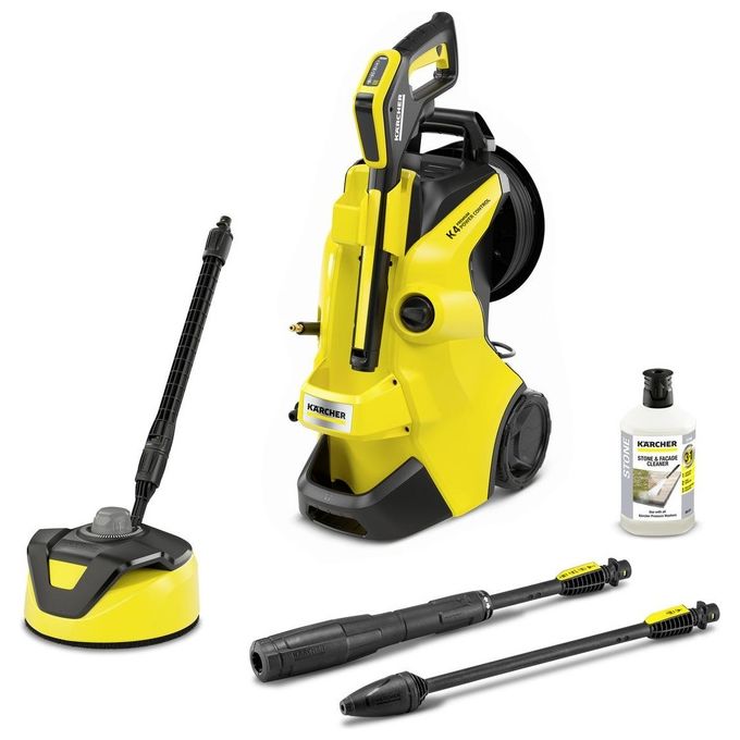 Kärcher, Idropulitrice Elettrica K4 Premium Power Control Home, 130 bar, 420 l-h, Nero Giallo