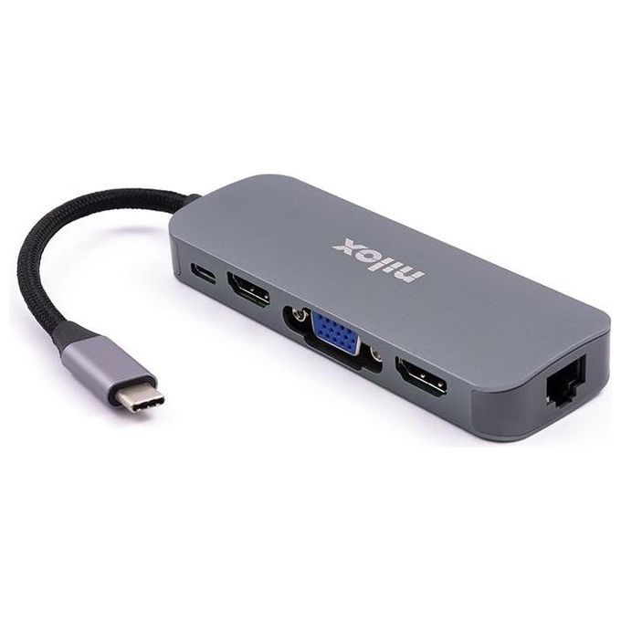 Nilox NXDSUSBC03 Docking Station Hdmi Vga 3 Usb