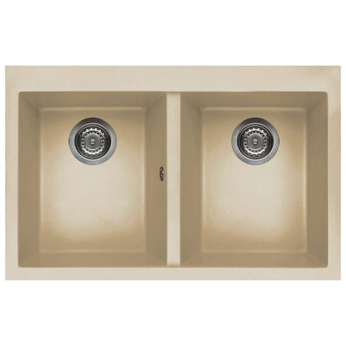 Elleci LKQ35095 Quadra 350 Lavello Granitek 2 Vasche 79 cm Champagne