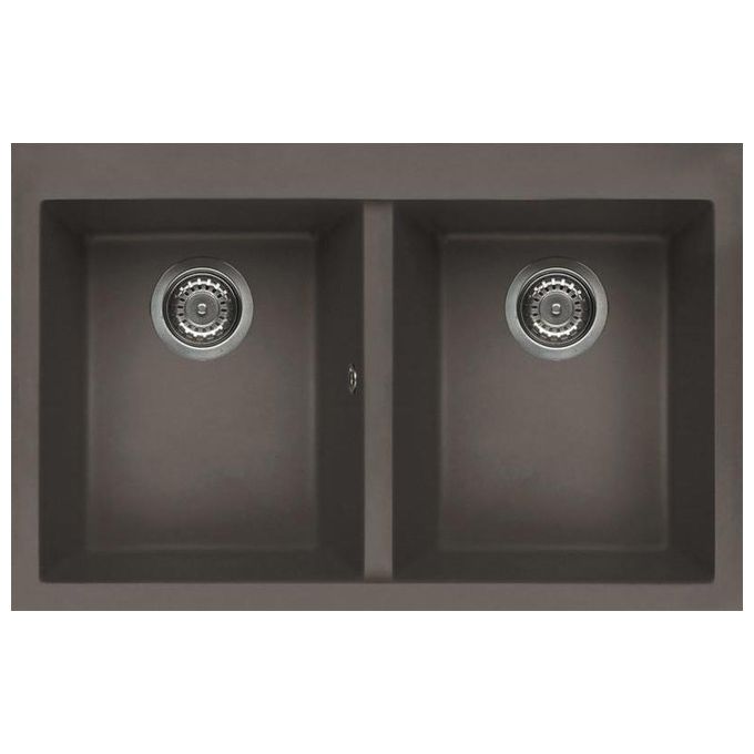 Elleci LKQ35093 Quadra 350 Lavello Keratek Plus 2 Vasche 79 cm Grigio