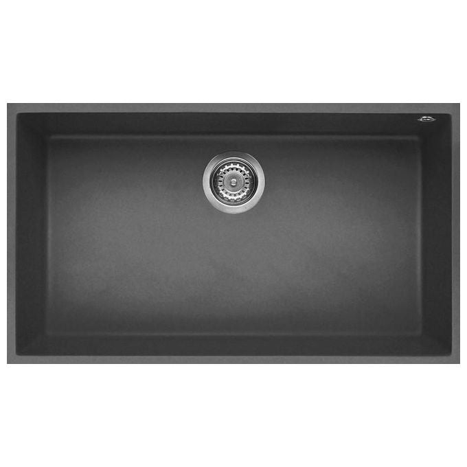 Elleci LKQ13099BSO Quadra 130 Lavello Keratek 1 Vasca 76 cm Grigio scuro