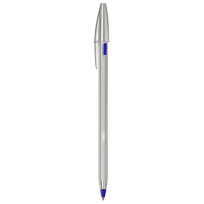 Bic Penna a Sfera Cristal Re New 1mm Blu 1+2 Refill