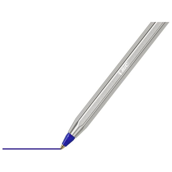 Bic Penna a Sfera Cristal Re New 1mm Blu 1+2 Refill
