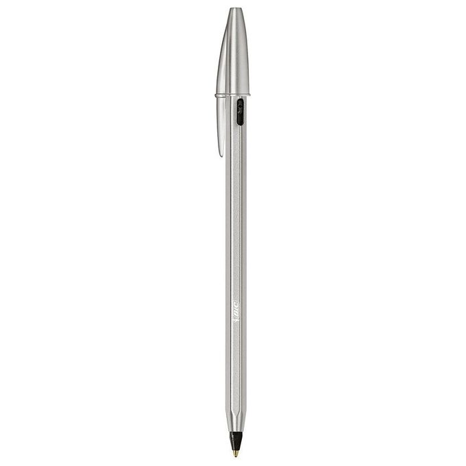 Bic Penna a Sfera Cristal Re New 1mm Nero 1+2 Refill