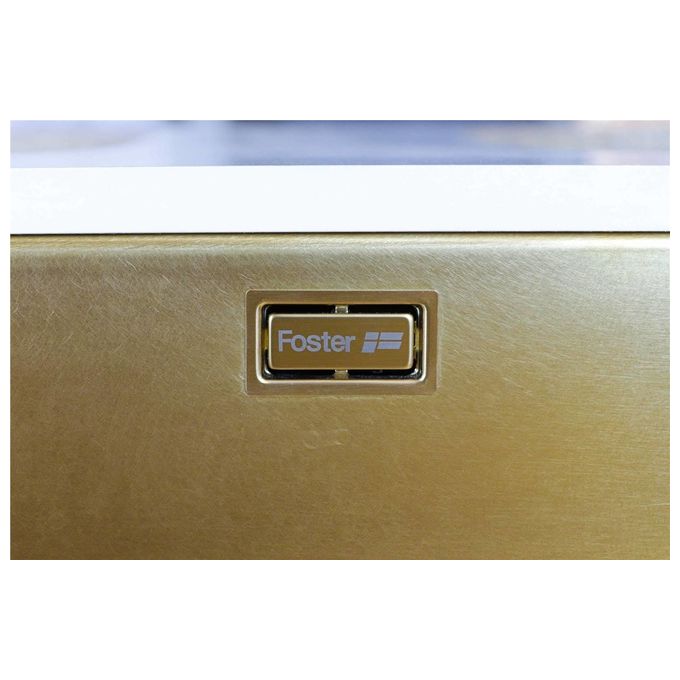Foster 2156 889 KE Gold Lavello Acciaio inox Vintage in PVD da incasso Sottotop 1 Vasca Oro 44X44cm