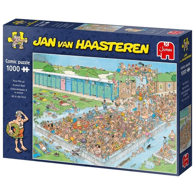 Jumbo Jan van Haasteren Pool Pile-Up 1000 Pezzi Puzzle Cartoni