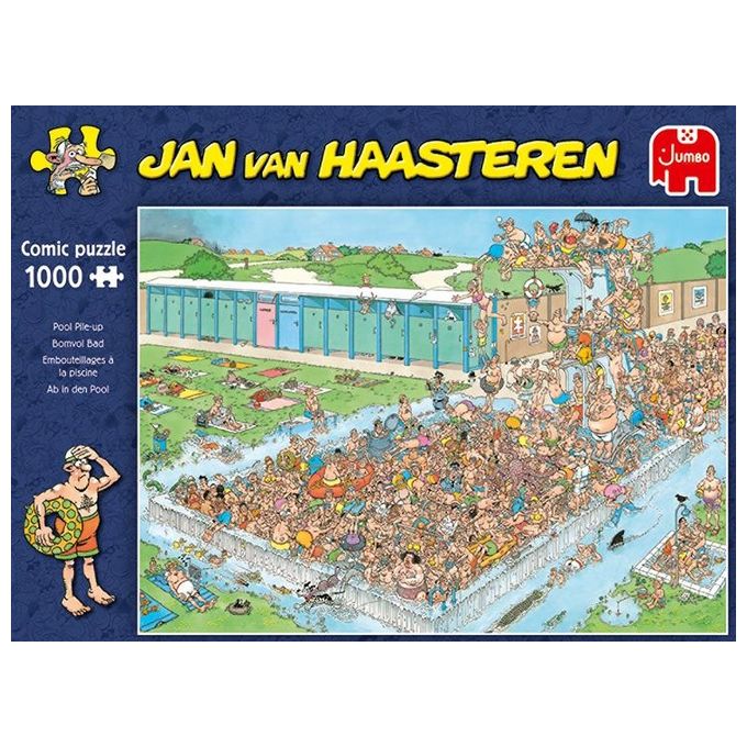 Jumbo Jan van Haasteren Pool Pile-Up 1000 Pezzi Puzzle Cartoni