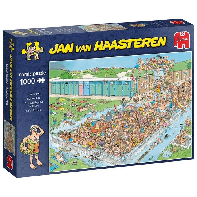 Jumbo Jan van Haasteren Pool Pile-Up 1000 Pezzi Puzzle Cartoni