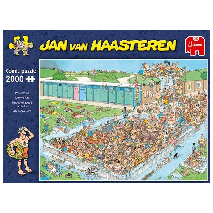 Jumbo Jan van Haasteren Pool Pile-Up 2000 Pezzi Puzzle Fumetti