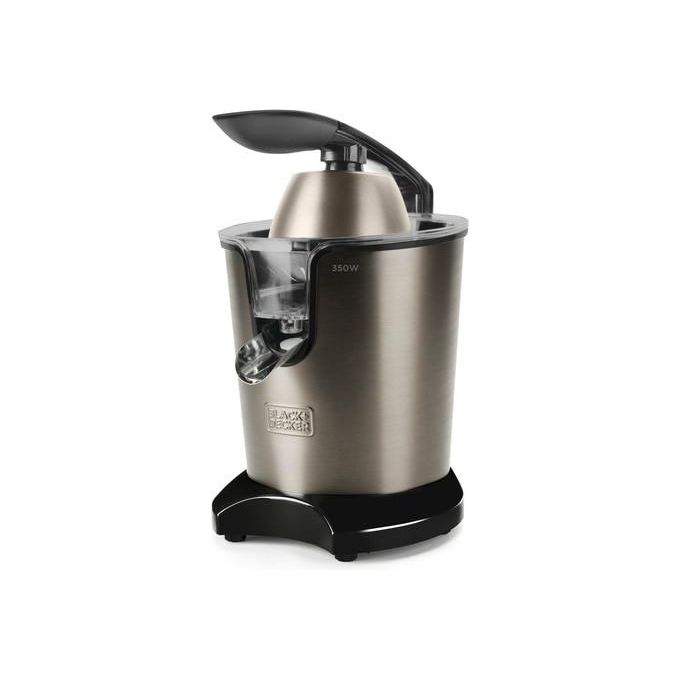 Black+Decker BXCJ350E Spremiagrumi Elettrico con Leva 350W Nero-Grigio