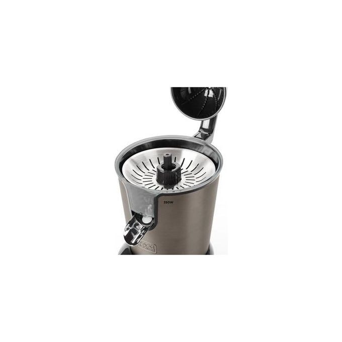 Black+Decker BXCJ350E Spremiagrumi Elettrico con Leva 350W Nero-Grigio