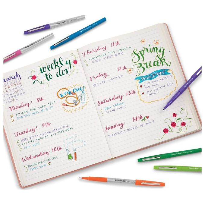 Papermate Confezione 16 Penne Punta in Fibra Flair Assortite