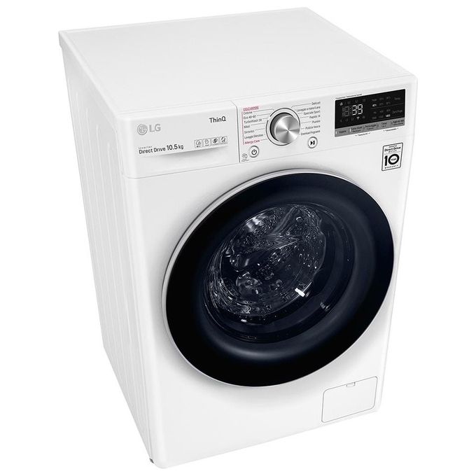 LG F4WV710S1E Lavatrice Carica Frontale Direct Drive  AI DD Classe energetica A Capacita' di carico 10,5 Kg Centrifuga 1400 giri Motore Inverter TurboWash 360 Vapore Wi-Fi