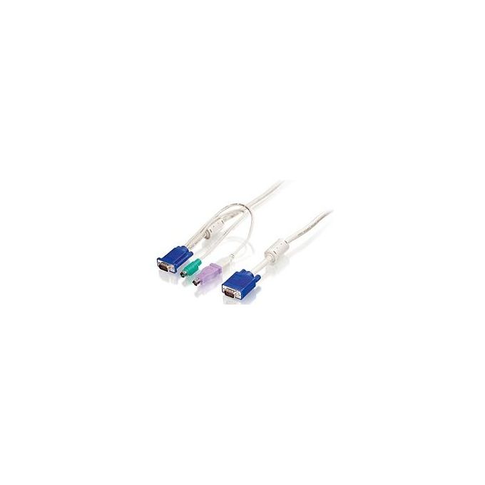 LevelOne ACC-2103 Cavo per Tastiera-Video e Mouse Bianco 5mt