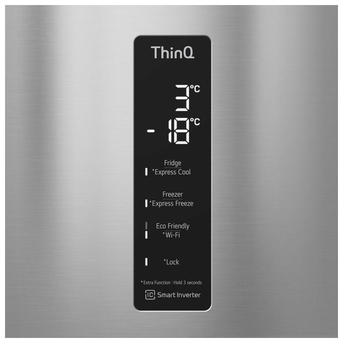 LG GBB567PZCMB Frigorifero Combinato Total No Frost 462 Litri 70cm Classe Energetica E Door and Linear Cooling Wi-Fi Acciaio Inox