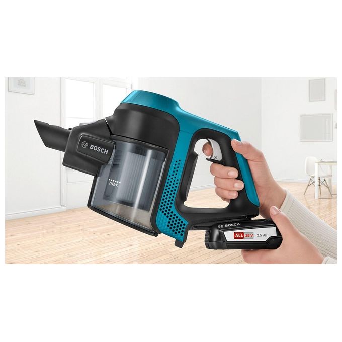 Bosch Serie 6 BBS611LAG Scopa Elettrica Senza Sacchetto 0.3 Litri Blu