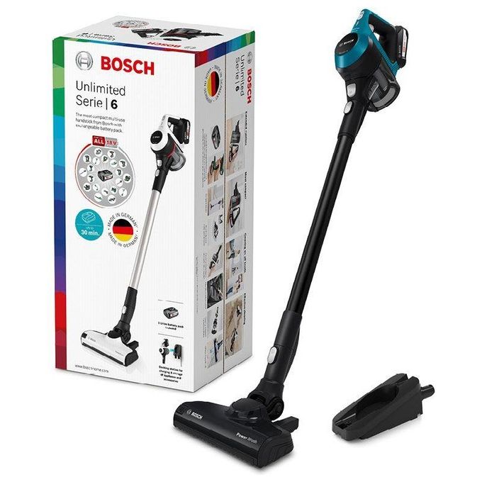 Bosch Serie 6 BBS611LAG Scopa Elettrica Senza Sacchetto 0.3 Litri Blu