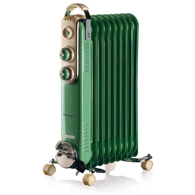 Ariete 838 Radiatore a Olio Vintage 9 Elementi Riscaldanti 2000W Verde