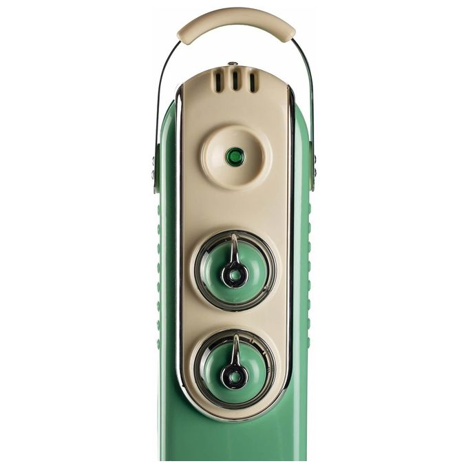 Ariete 837 Radiatore a Olio Vintage 7 Elementi Riscaldanti 1500W Verde