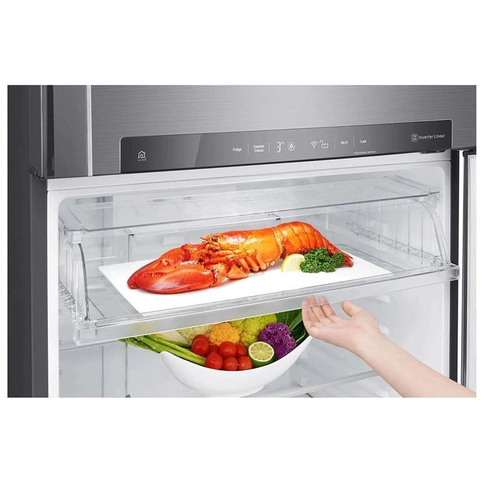 LG GTF916PZPYD Frigorifero Doppia Porta Capacita' 592 Litri Classe energetica E (A++) No Frost Sistema MultiFlow Larghezza 86 cm Altezza 184 cm Inox Premium