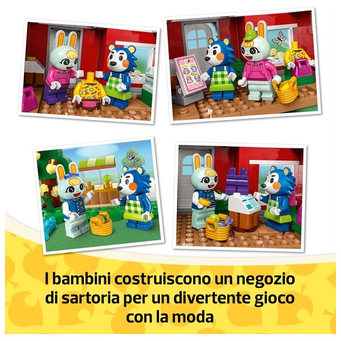 LEGO 77055 Animal Crossing - La sartoria delle Sorelle Ago e Filo, Set da Costruzione 322 Pezzi con Minifigure di Mabel e Sasha, Eta' 6+