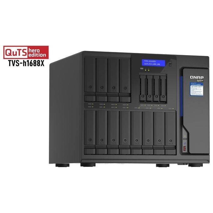 Qnap TVS-h1688X Nas Tower Collegamento Ethernet Lan Nero