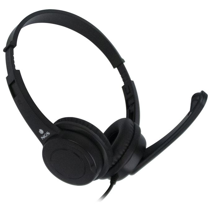Ngs VOX505USB Cuffia Usb Stereo con Microfono Regolabile Nero