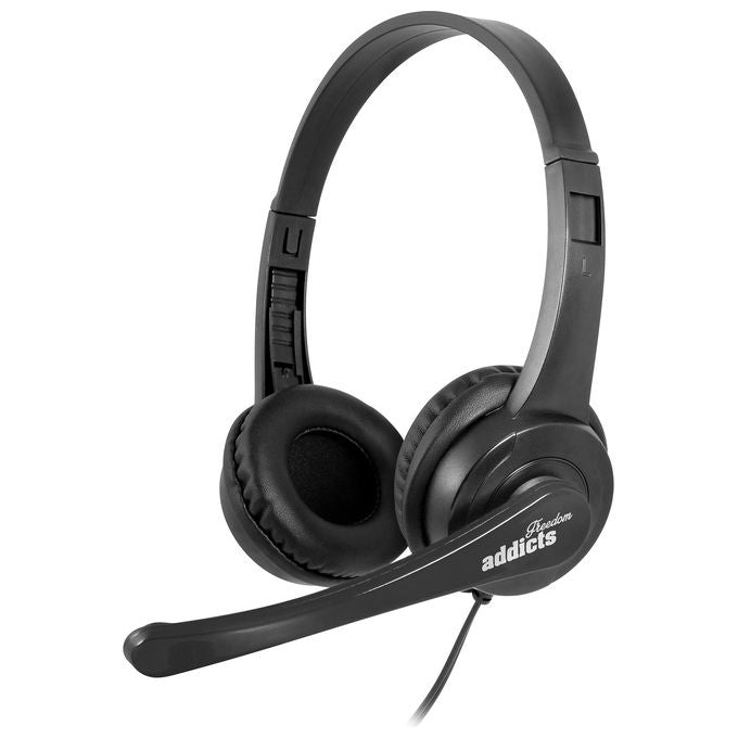 Ngs VOX505USB Cuffia Usb Stereo con Microfono Regolabile Nero