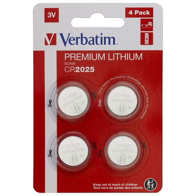 Verbatim CR2025 Batteria Monouso Litio 4 Pezzi