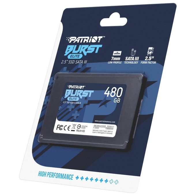 Patriot PBE480GS25SSDR Solid State Disk 2.5'' 480Gb Sata 3