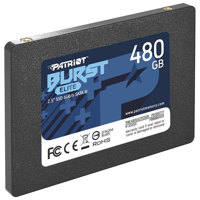 Patriot PBE480GS25SSDR Solid State Disk 2.5'' 480Gb Sata 3