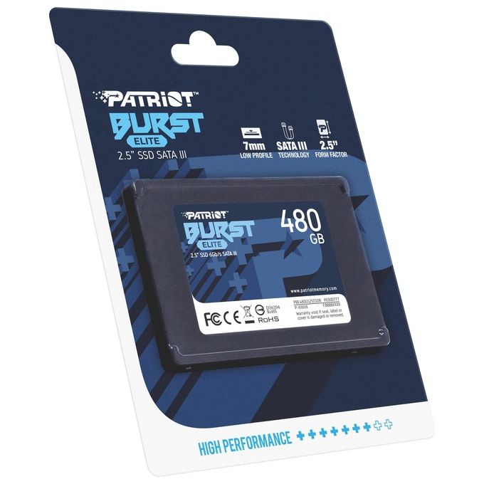 Patriot PBE480GS25SSDR Solid State Disk 2.5'' 480Gb Sata 3