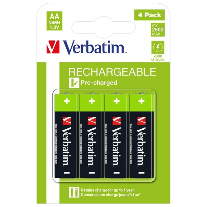 Verbatim Batteria Monouso Stilo AA Nichel-Metallo Idruro (NiMH)