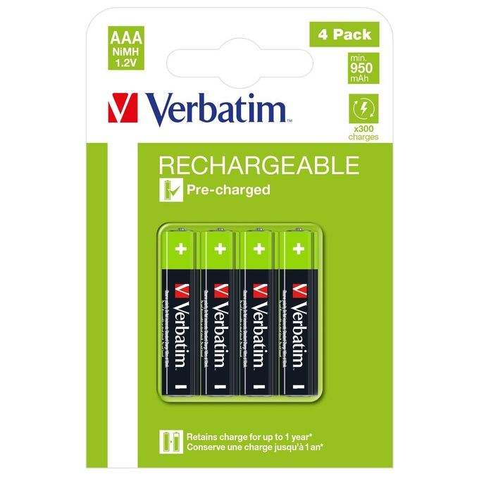 Verbatim Batteria Monouso Mini Stilo AAA Nichel-Metallo Idruro (NiMH)
