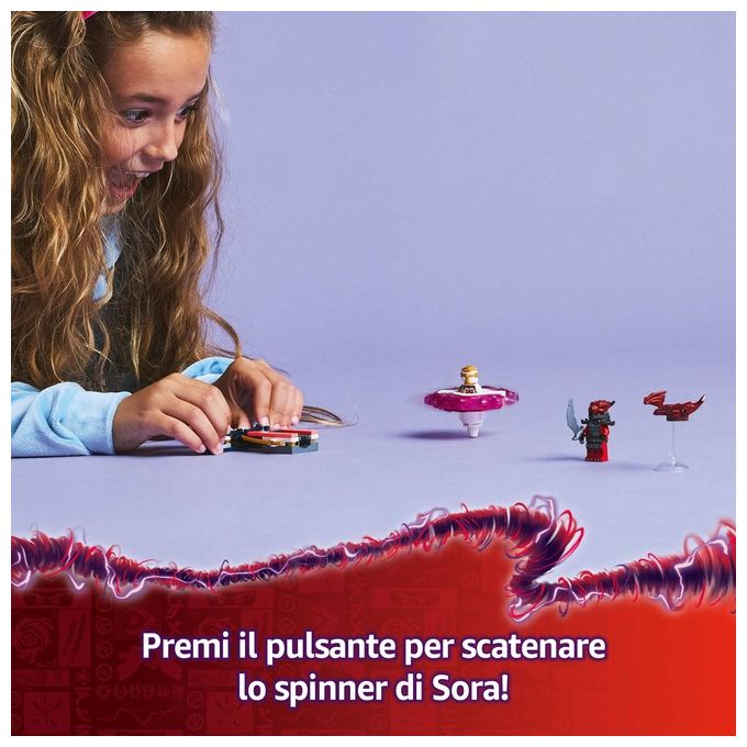 LEGO Spinner del Drago Spinjitzu di Sora 71824 Ninjago Giocattolo Avventura Creativa