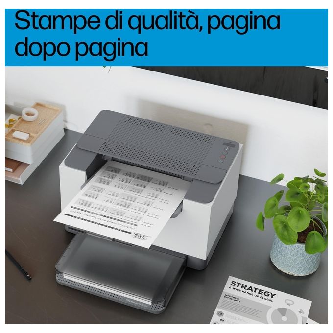 HP LaserJet M207dw 8J9K9F Stampante a Singola Funzione A4 Stampa Fronte e Retro Automatica in Bianco e Nero USB Wi-Fi Ethernet HP Smart Pannello di Controllo con Pulsanti LED Grigia