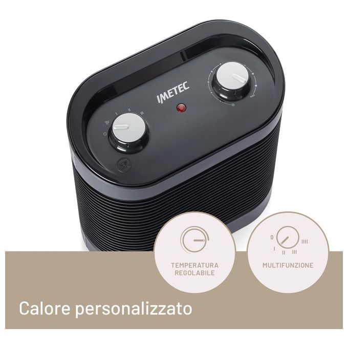 Imetec Silent Power Comfort Interno Nero 2100W Riscaldatore Ambiente