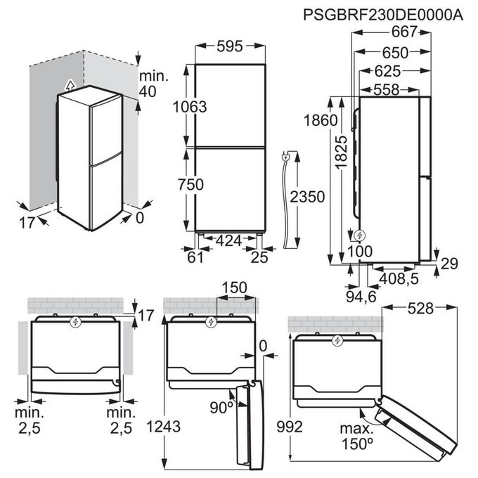 Electrolux LNT5ME32W1 Serie 600 Frigorifero Combinato 330 L 186 cm Classe E 38 dB TwinTech Total No Frost colore Bianco