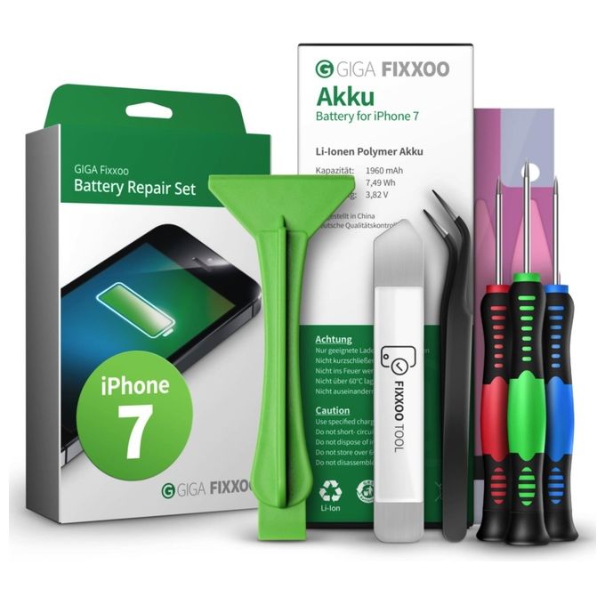 Giga Fixxoo iPhone 7 Batteria di Set Completo