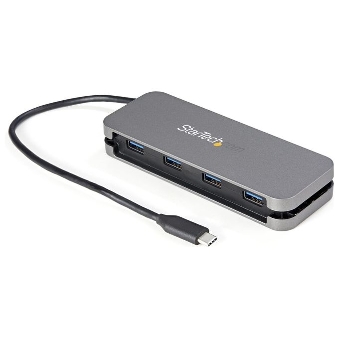 StarTech.com HB30CM4AB Hub di Interfaccia Usb 3.2 Gen 1 Type-C 5000 Mbit-s Nero-Grigio