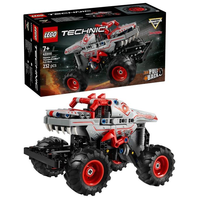 Lego 42200 Technic Monster Jam ThunderROARus Pull Back Set di Costruzioni 232 Pezzi 7 Anni colore Multicolore