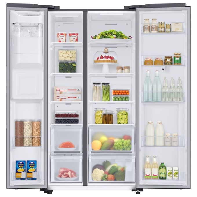 Samsung RS6HA8880S9 Family Hub Frigorifero Side by Side Capacita' 614 Litri Classe energetica F No Frost Display Touch HD Wi-Fi - Bluetooth 178 cm Metal Inox