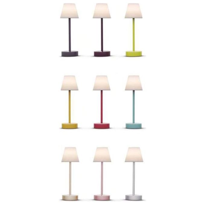 New Garden Lola Slim 30 Lampada da Tavolo a Batteria Oro Rosa
