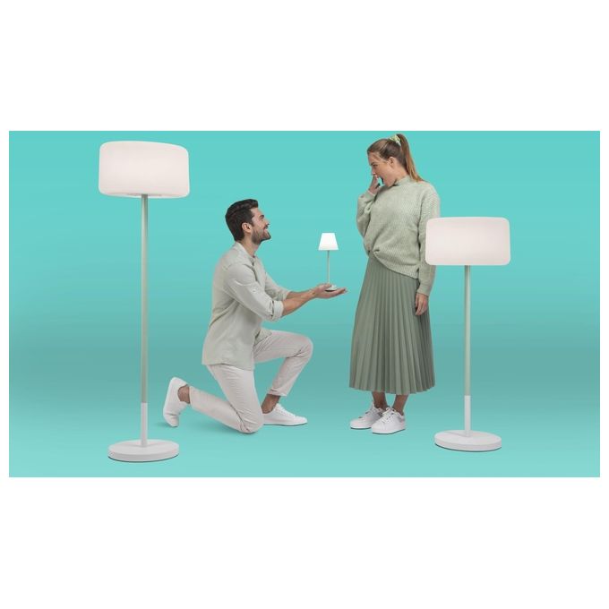 New Garden Lola Slim 30 Lampada da Tavolo a Batteria Oro Rosa