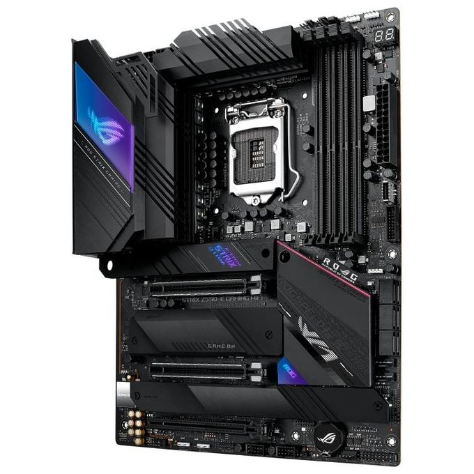 ASUS ROG STRIX Z590-E GAMING WIFI, Scheda madre Gaming Intel Z590 ATX, PCIe4.0, 14+2 fasi, tecnologie AI, WiFi 6E (802.11ax), 2x Intel Lan 2.5 Gb, 4x M .2 slot, USB3.2 Gen2x2 USB TypeC, Aura Sync RGB