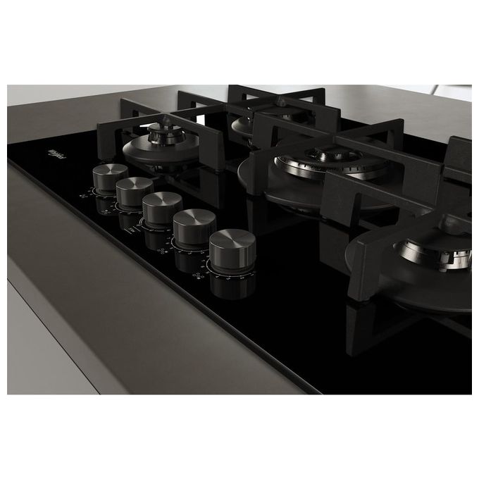 Whirlpool GOWL 758-NB Piano Cottura a Gas 5 Zone 75cm Nero