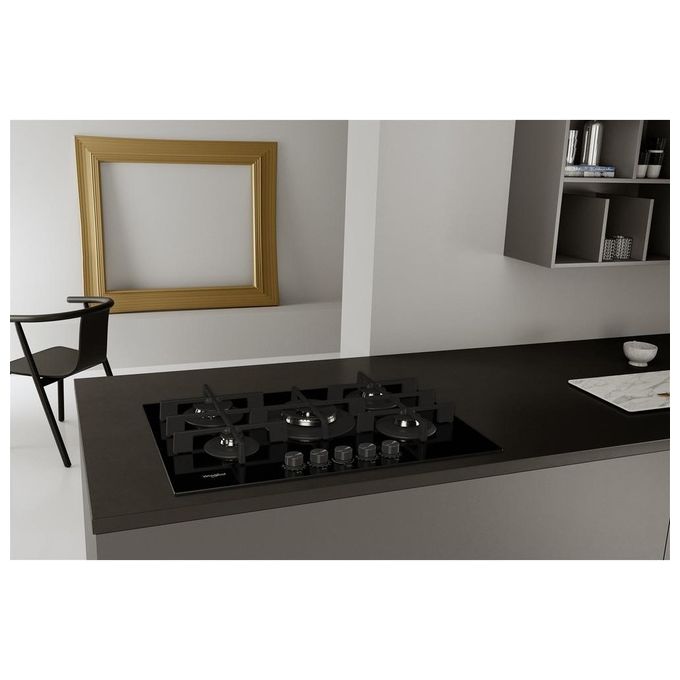 Whirlpool GOWL 758-NB Piano Cottura a Gas 5 Zone 75cm Nero